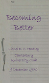 A hand-written transcript