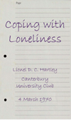 A hand-written transcript