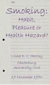 A hand-written transcript