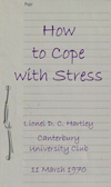 A hand-written transcript