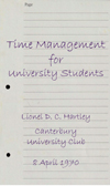 A hand-written transcript
